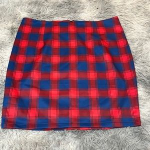 NWOT Love Plaid Action Mini Skirt